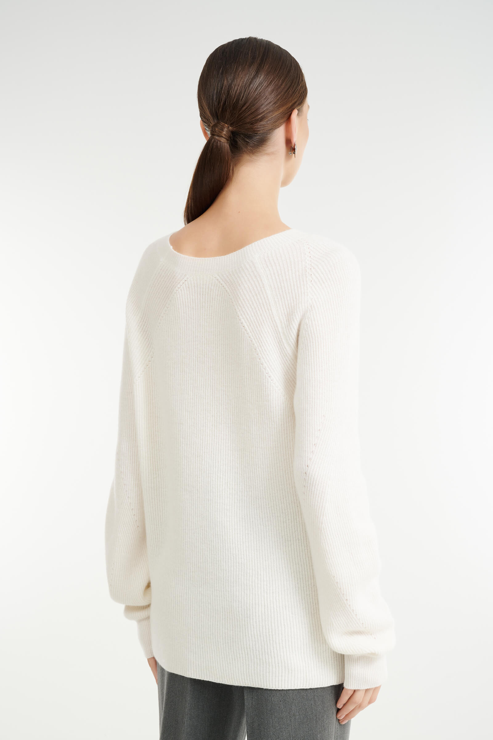 Удлиненный джемпер в рубчик Бренд Rocco Ragni