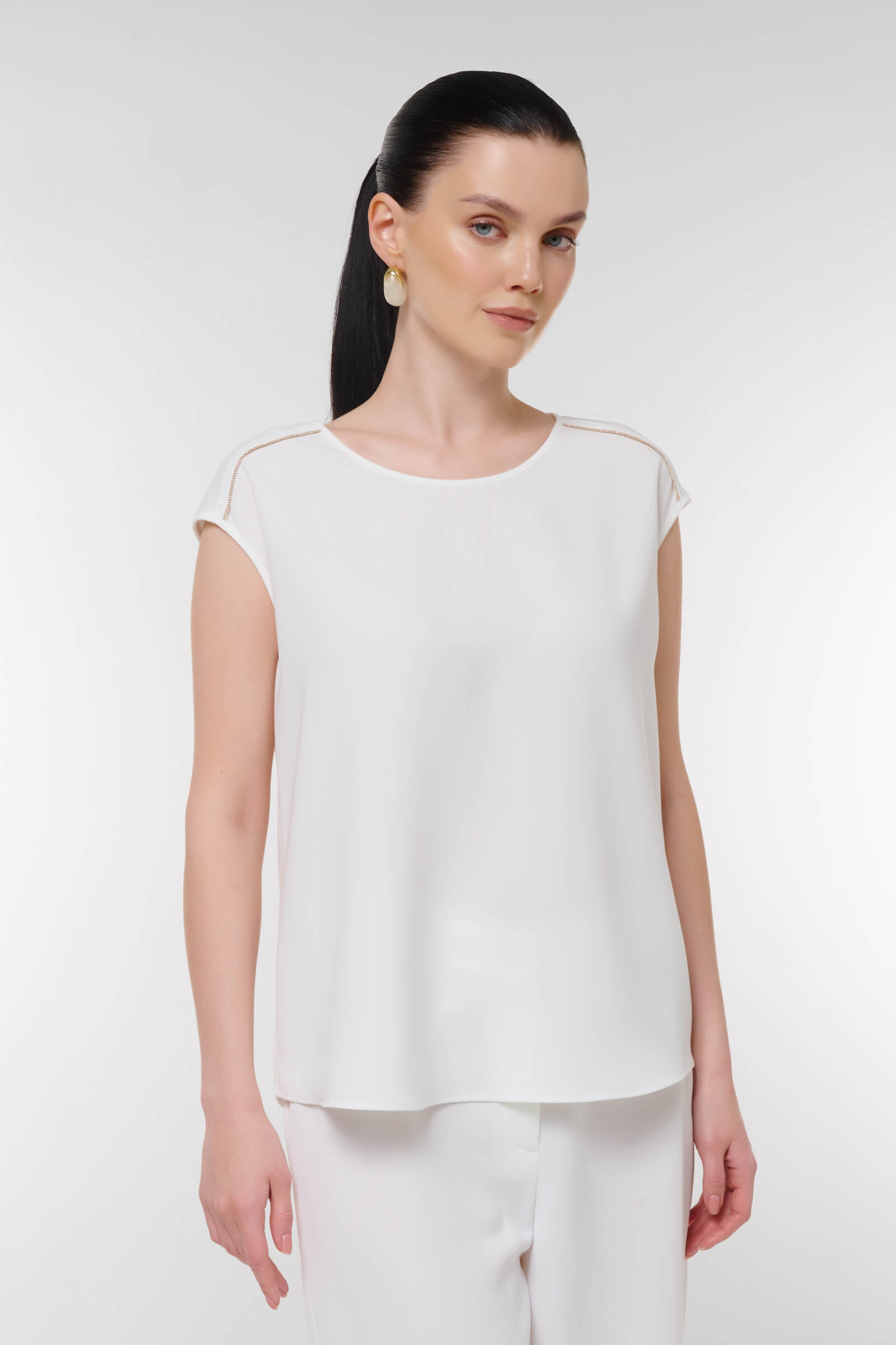 Топ с контрастной окантовкой Бренд Caterina Leman