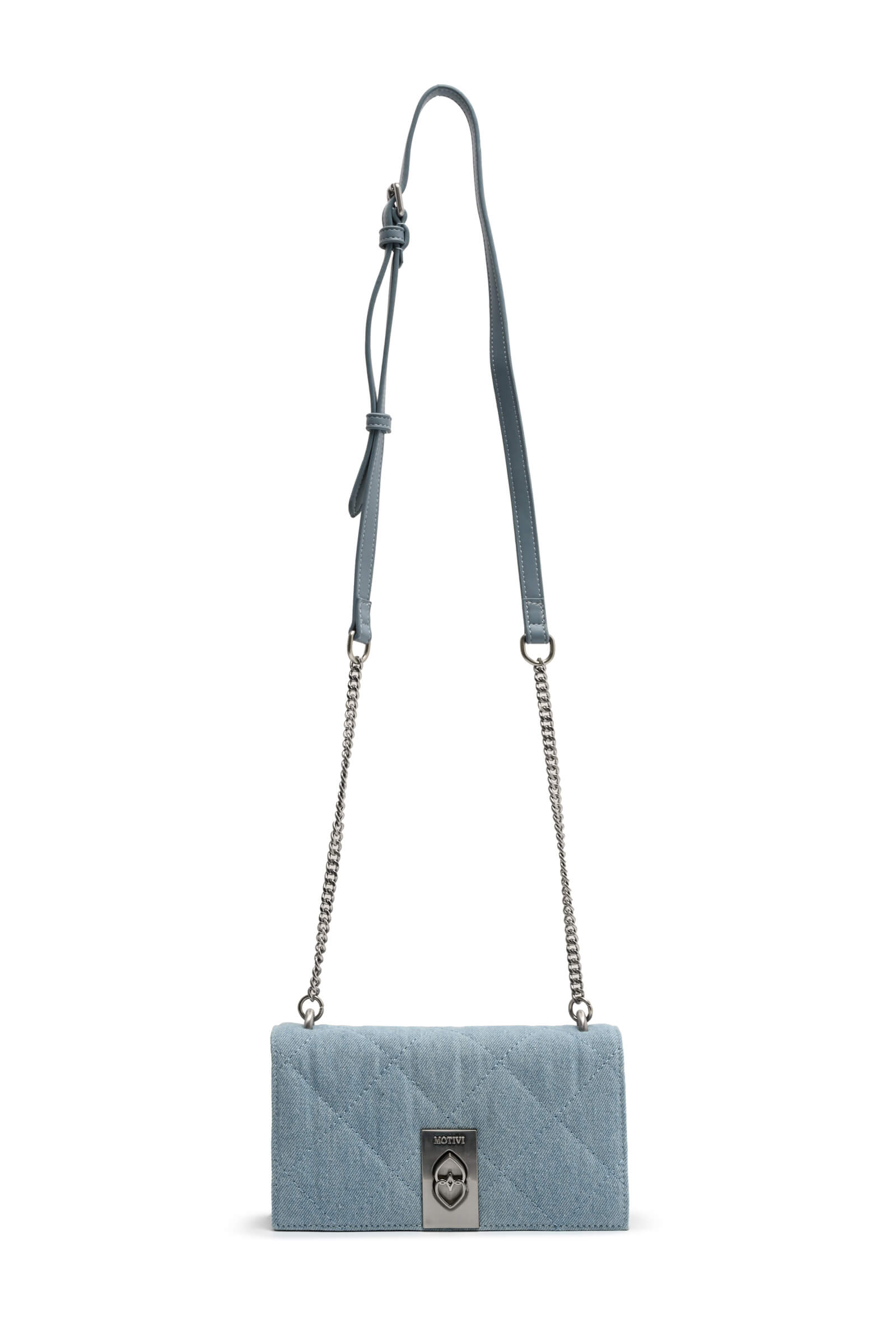 Стеганая сумка кросс-боди цвета Голубой