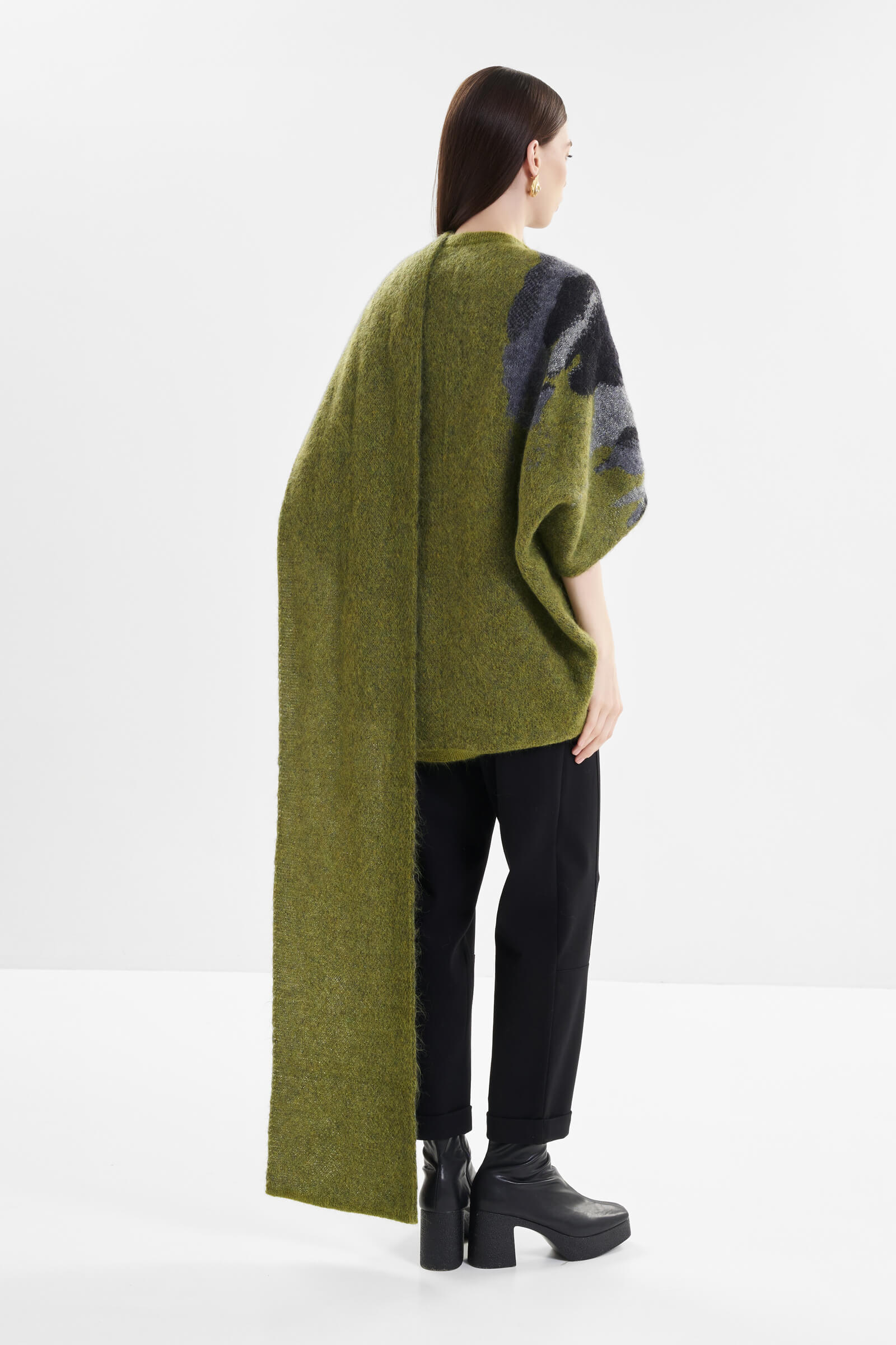 Кардиган из мохера и шерсти Бренд Sarah Pacini