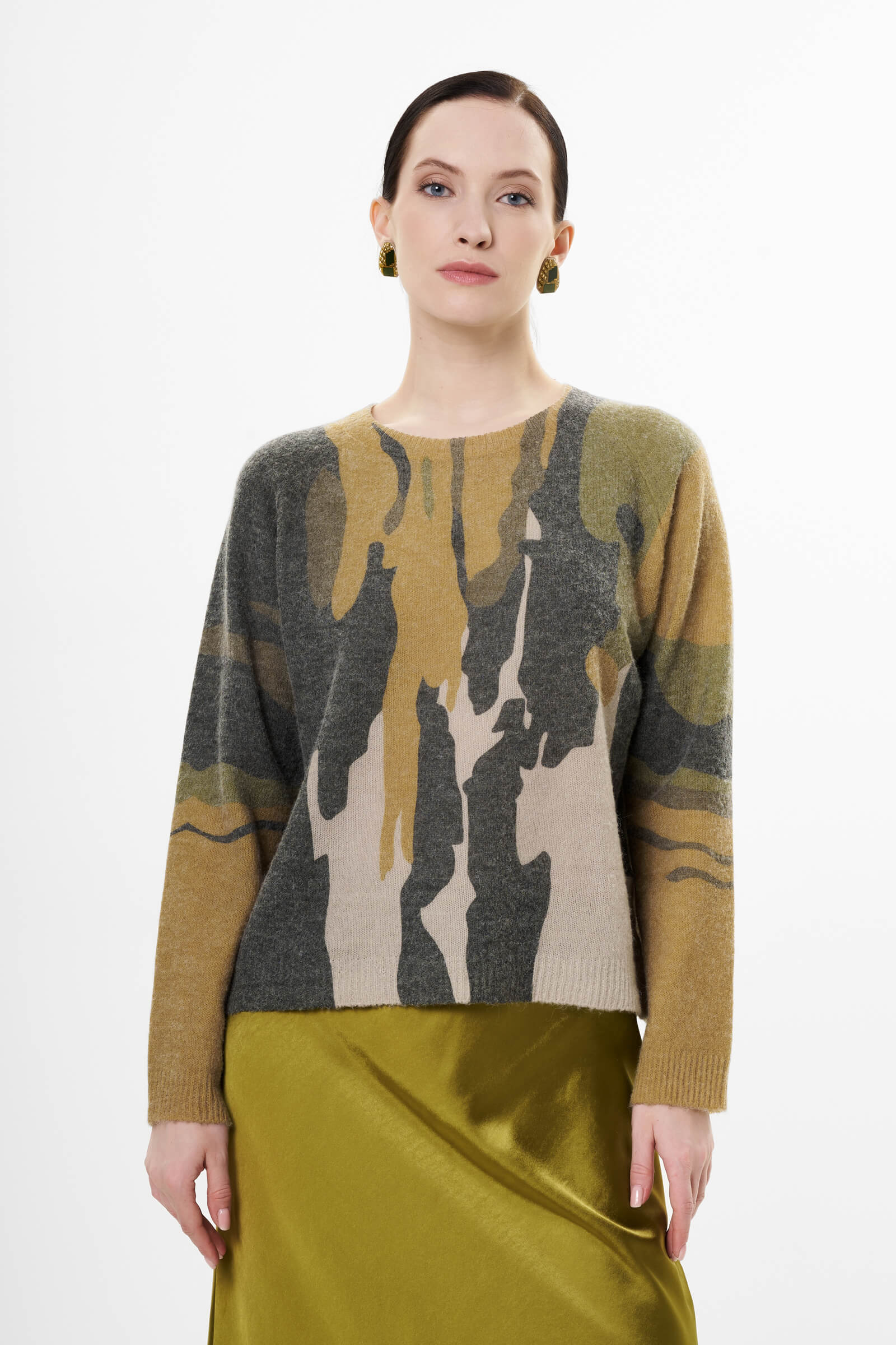 Джемпер с принтом цвета Мультиколор 