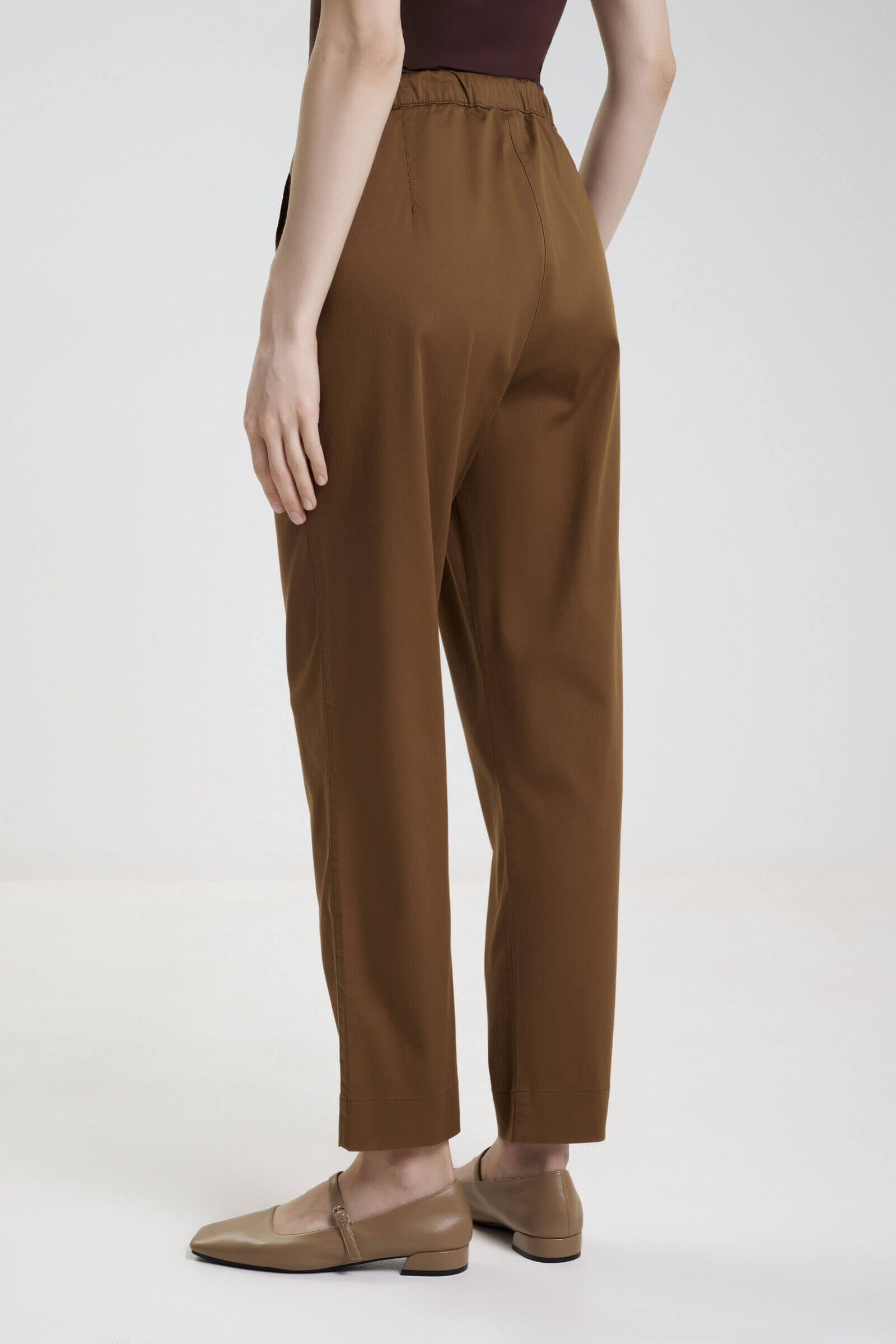 Хлопковые брюки на резинке и завязках Бренд MM