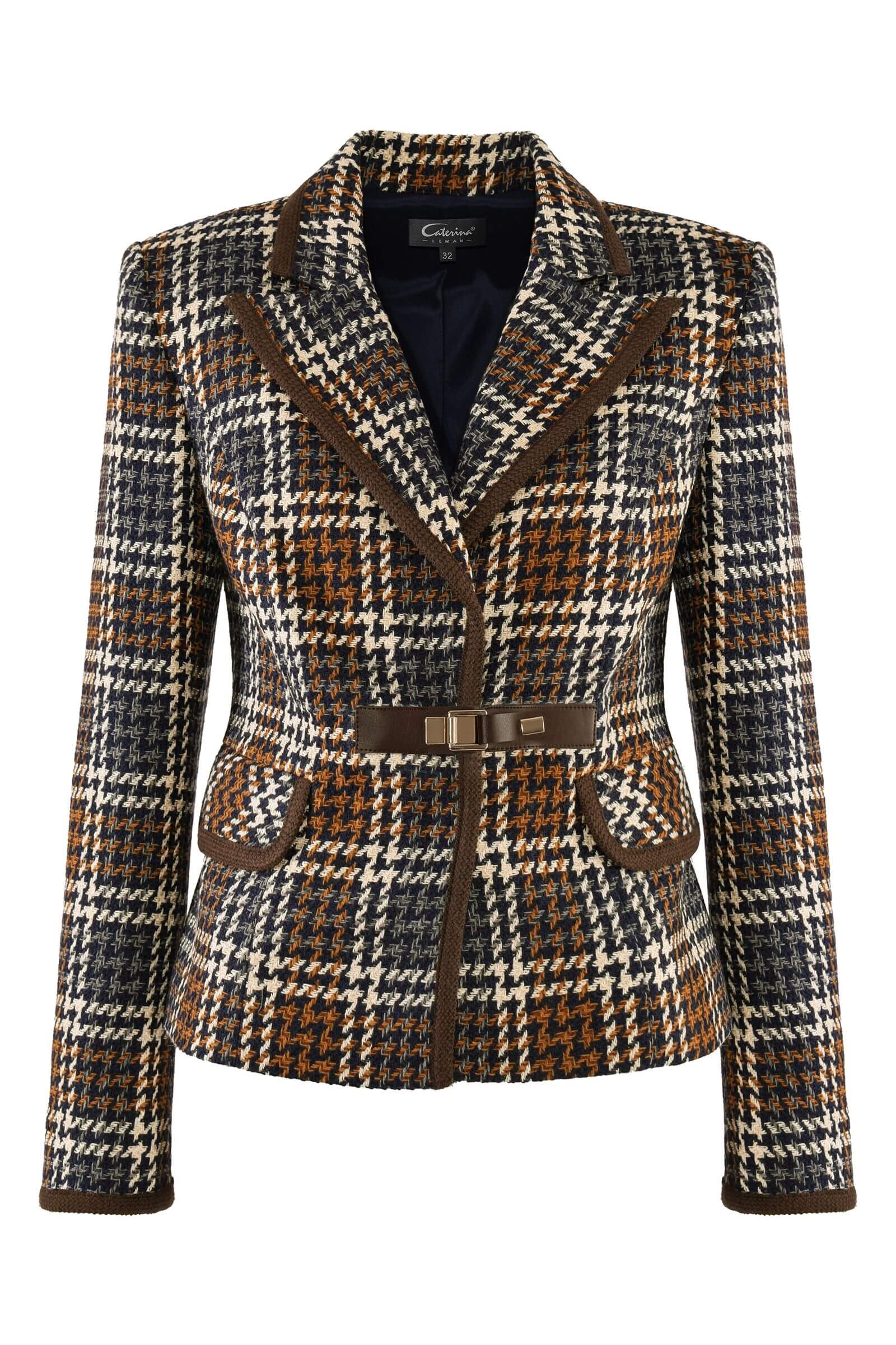 Фактурный жакет из смесовой вискозы цвета Мультиколор 