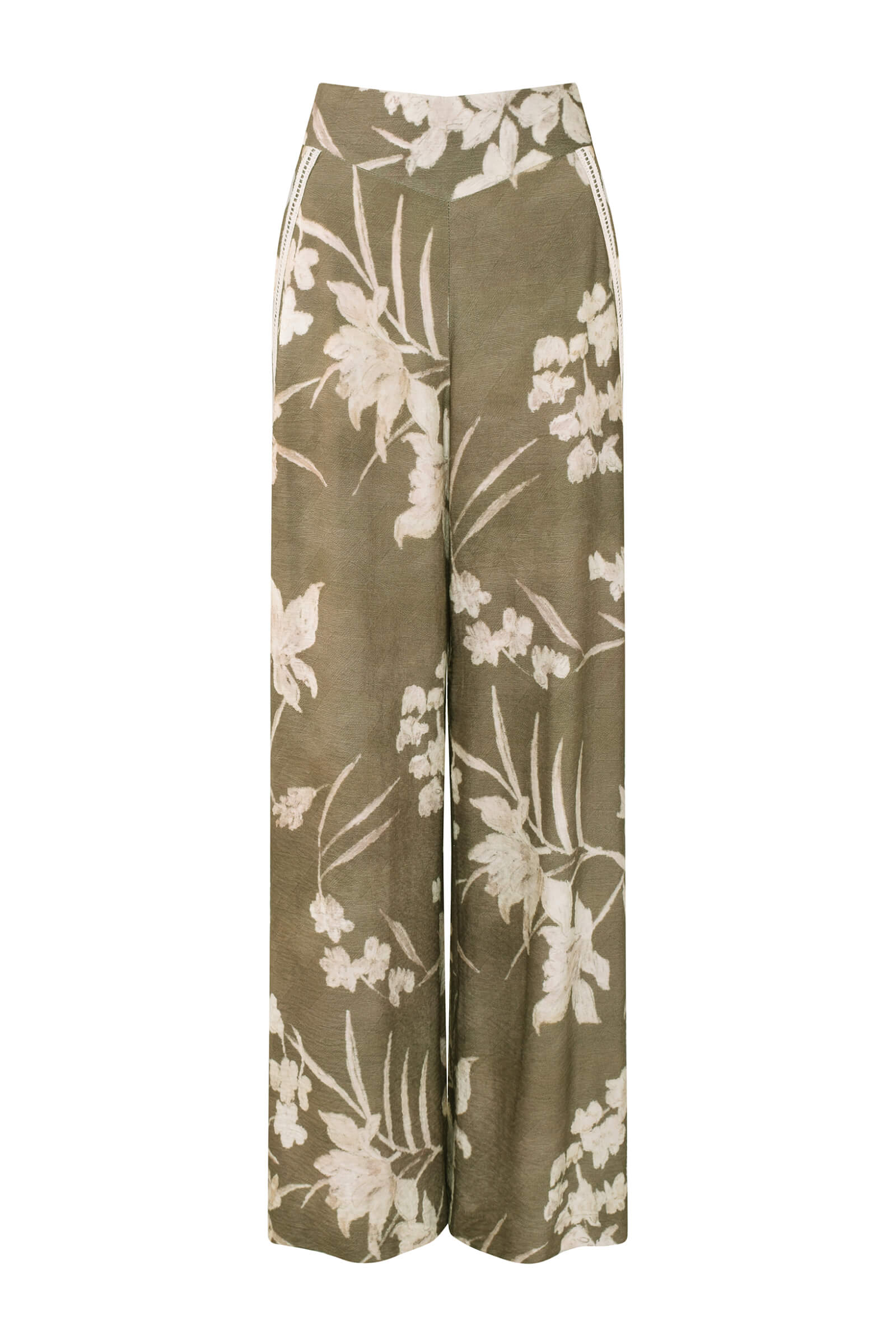 Брюки с цветочным принтом цвета Мультиколор 