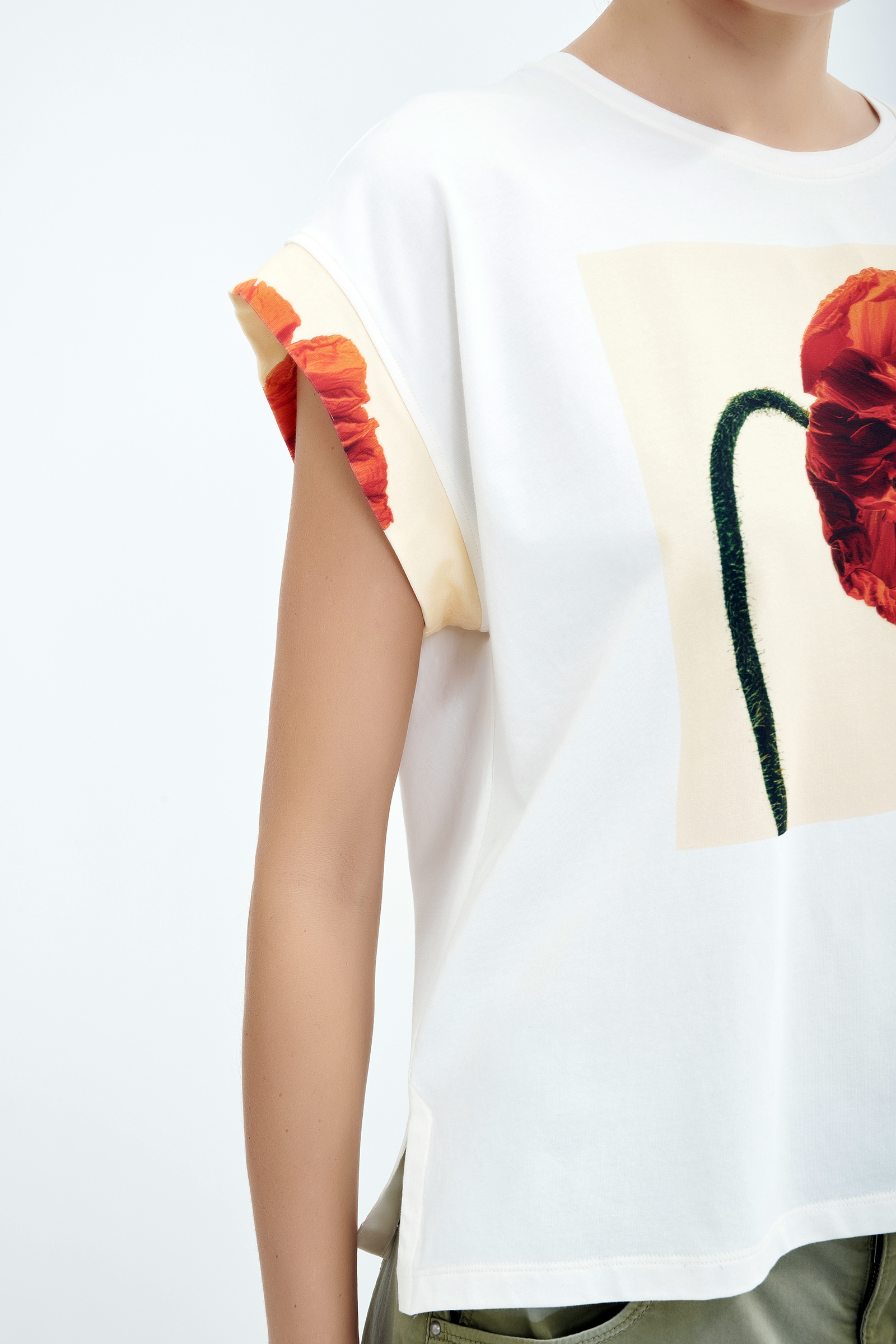 Блузка свободного кроя с принтом Бренд High