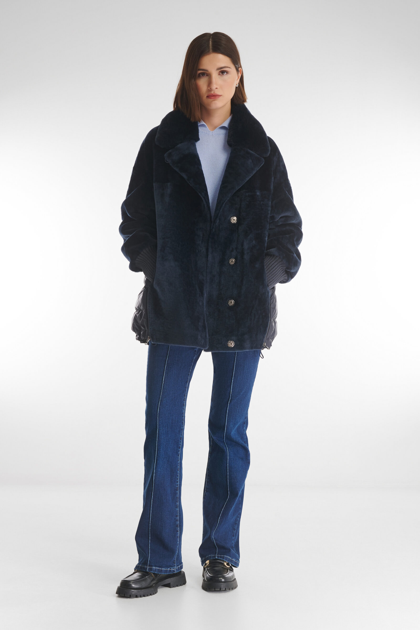 Комбинированная дубленка Бренд Caterina Leman