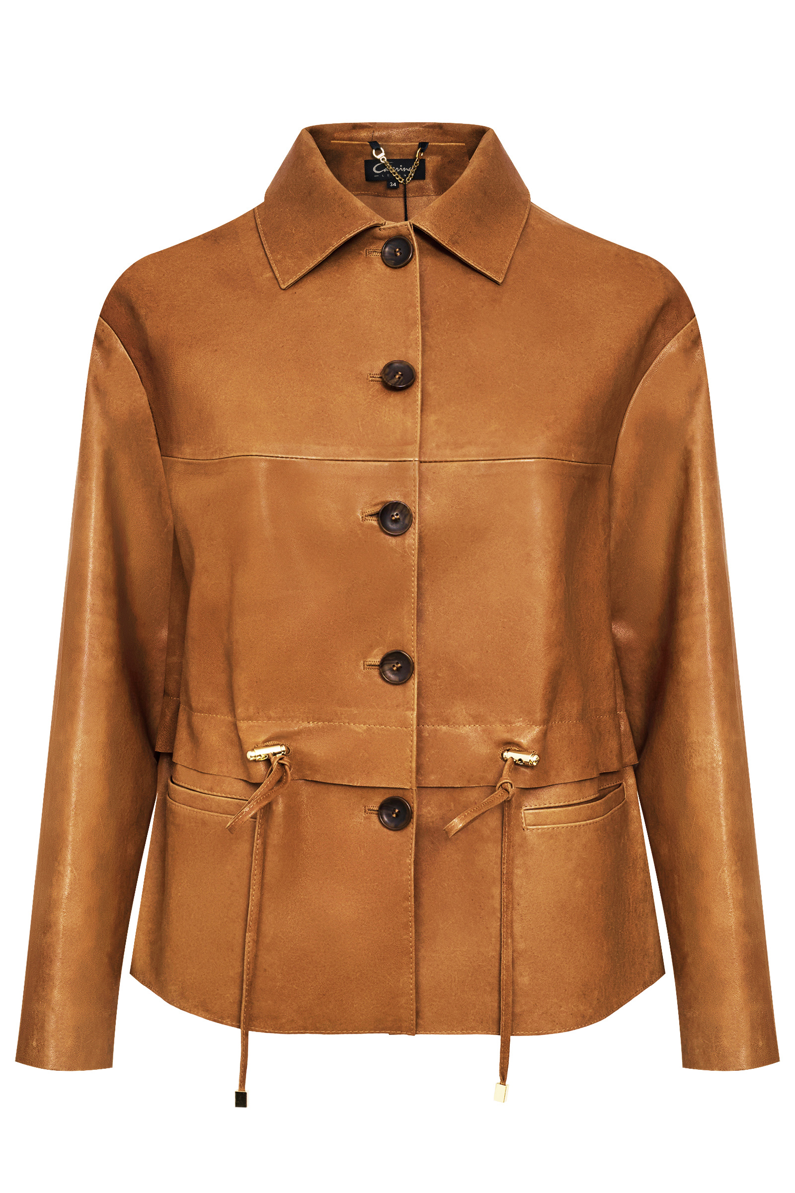 Удлиненная куртка из натуральной кожи Бренд Caterina Leman