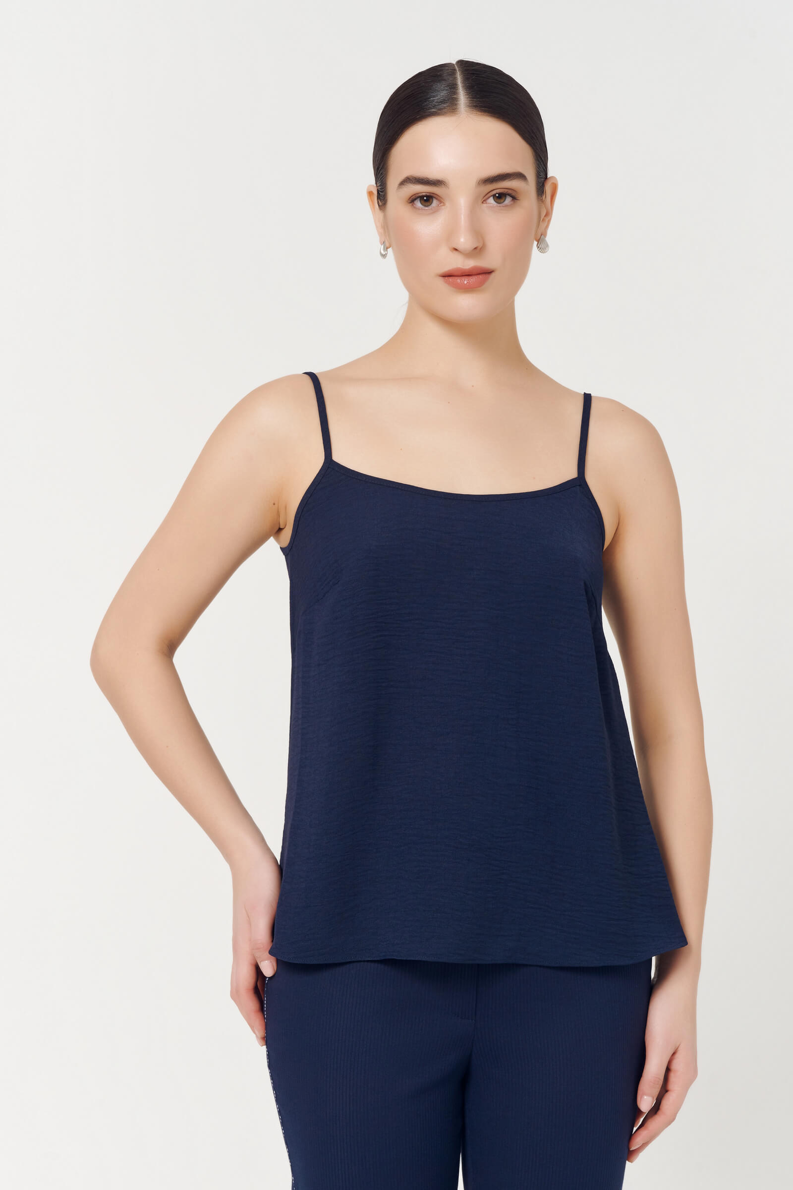 Топ из муслина цвета Синий 