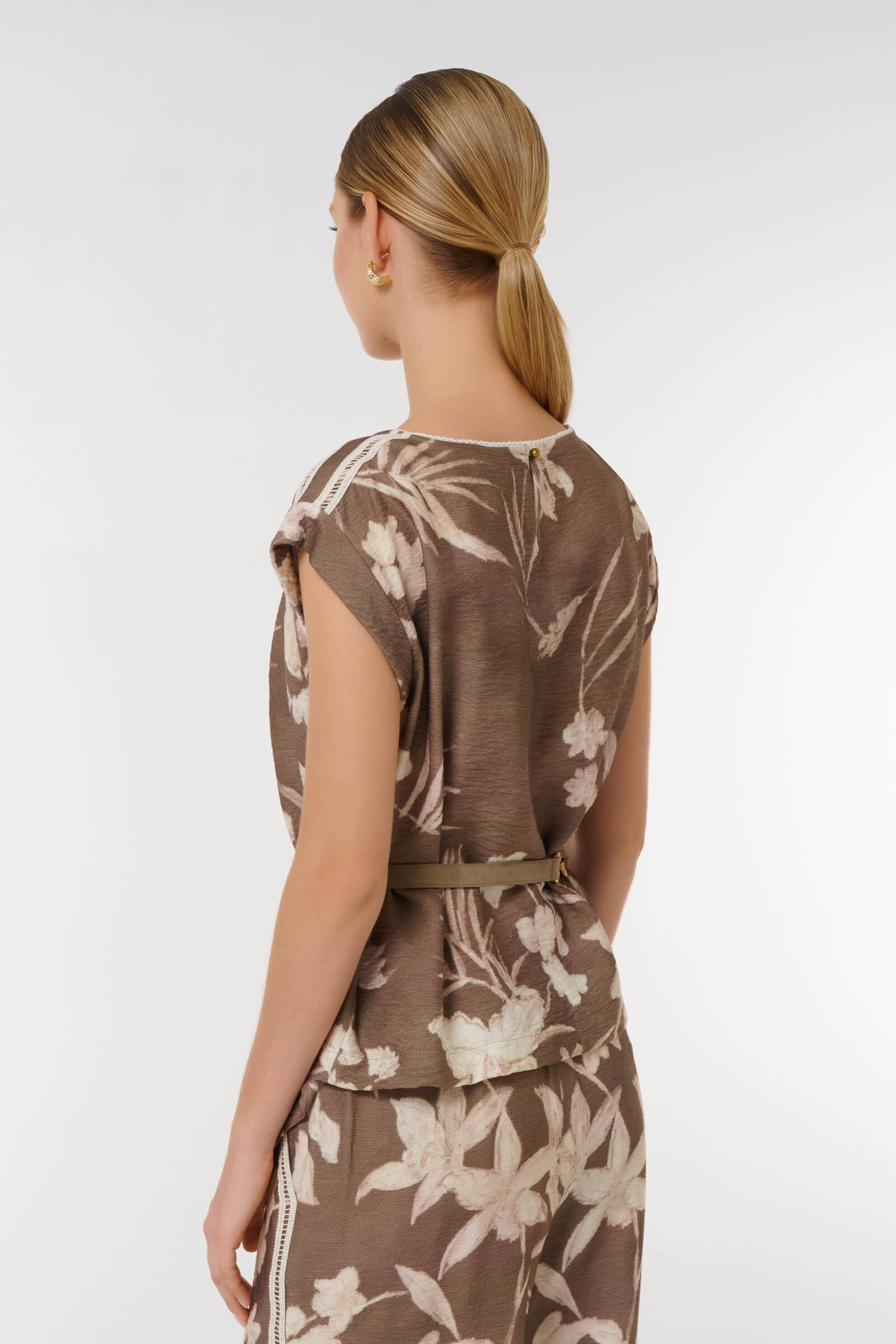 Блузка с цветочным принтом Бренд Caterina Leman