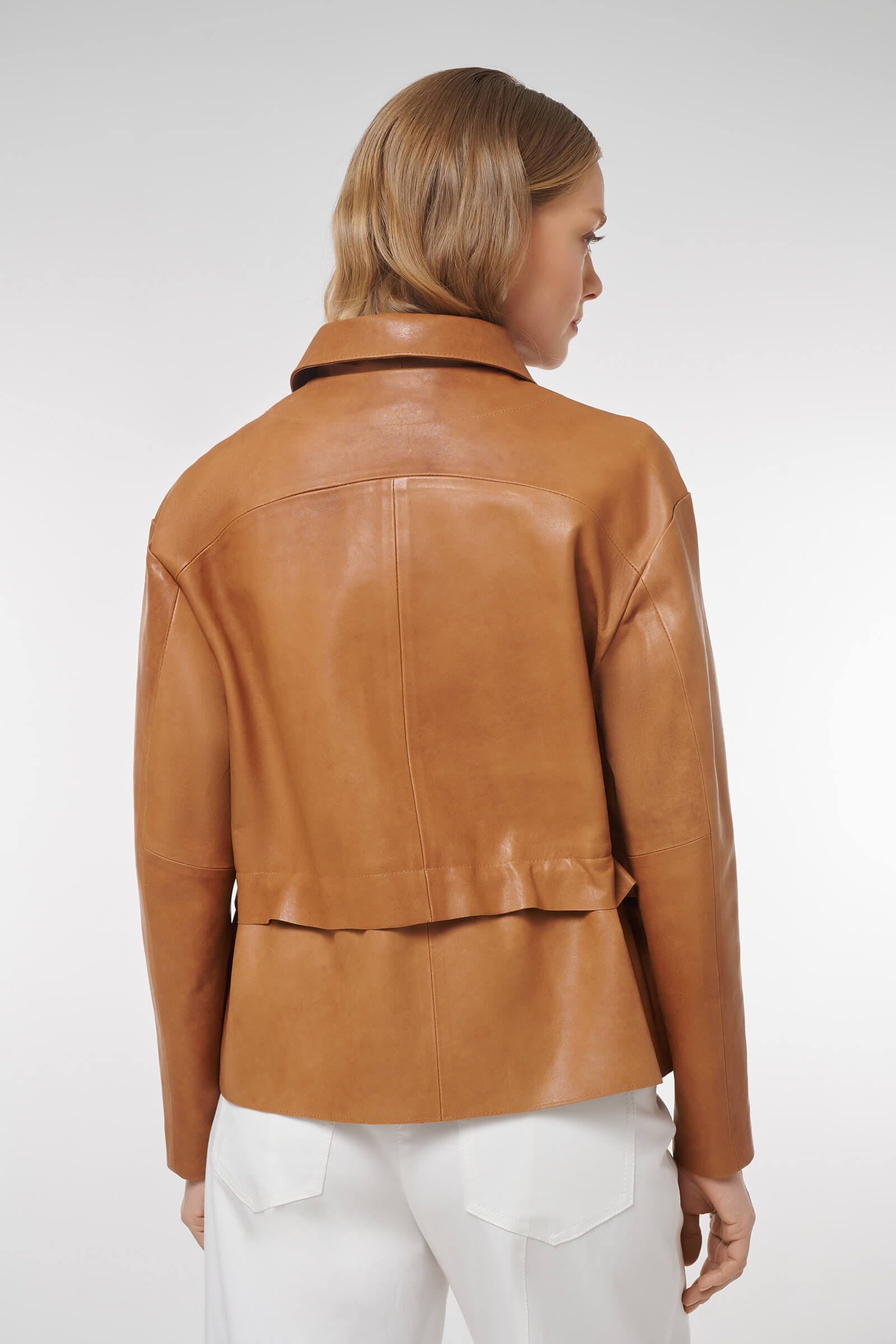 Удлиненная куртка из натуральной кожи Бренд Caterina Leman