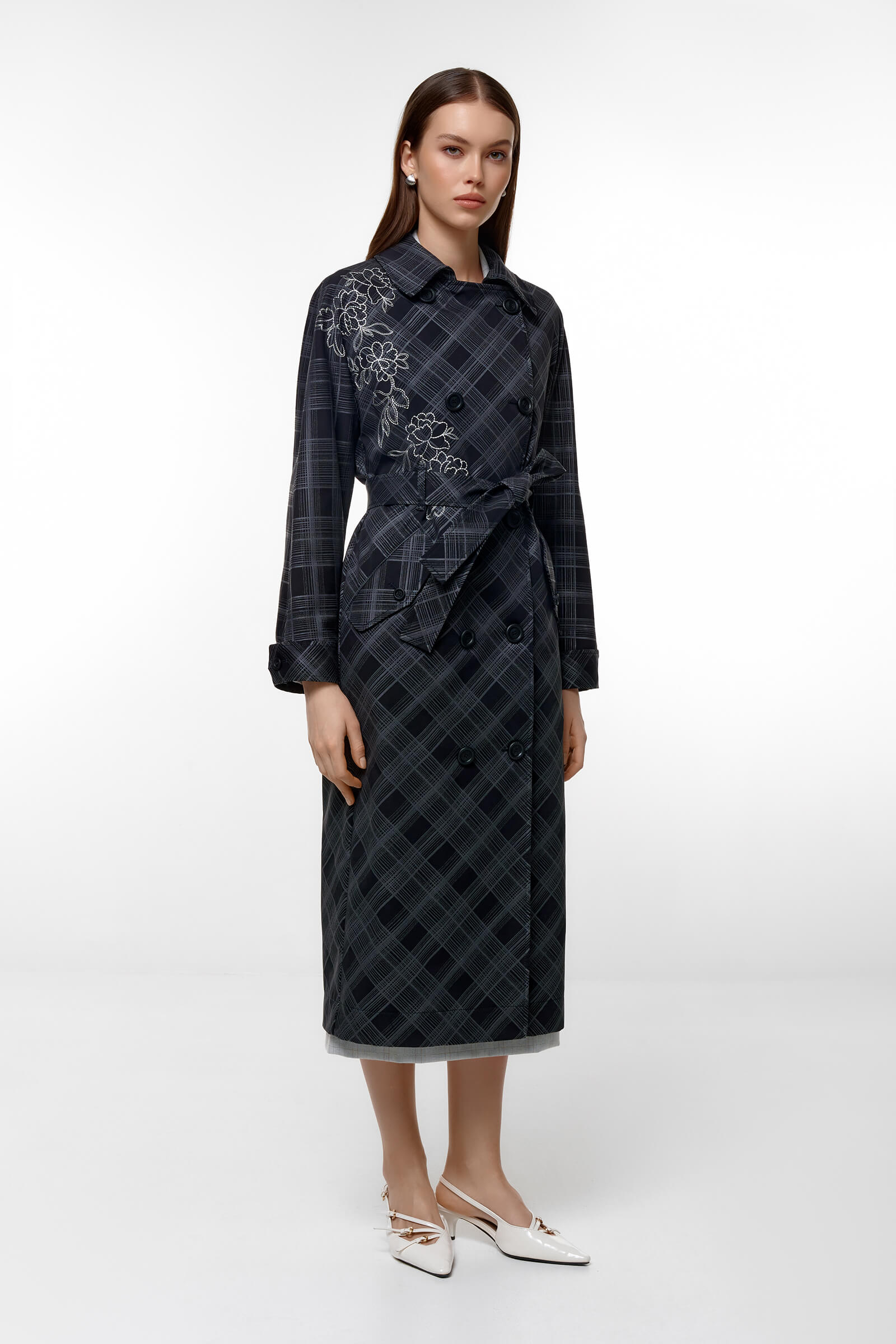 Плащ с цветочным узором Бренд Caterina Leman