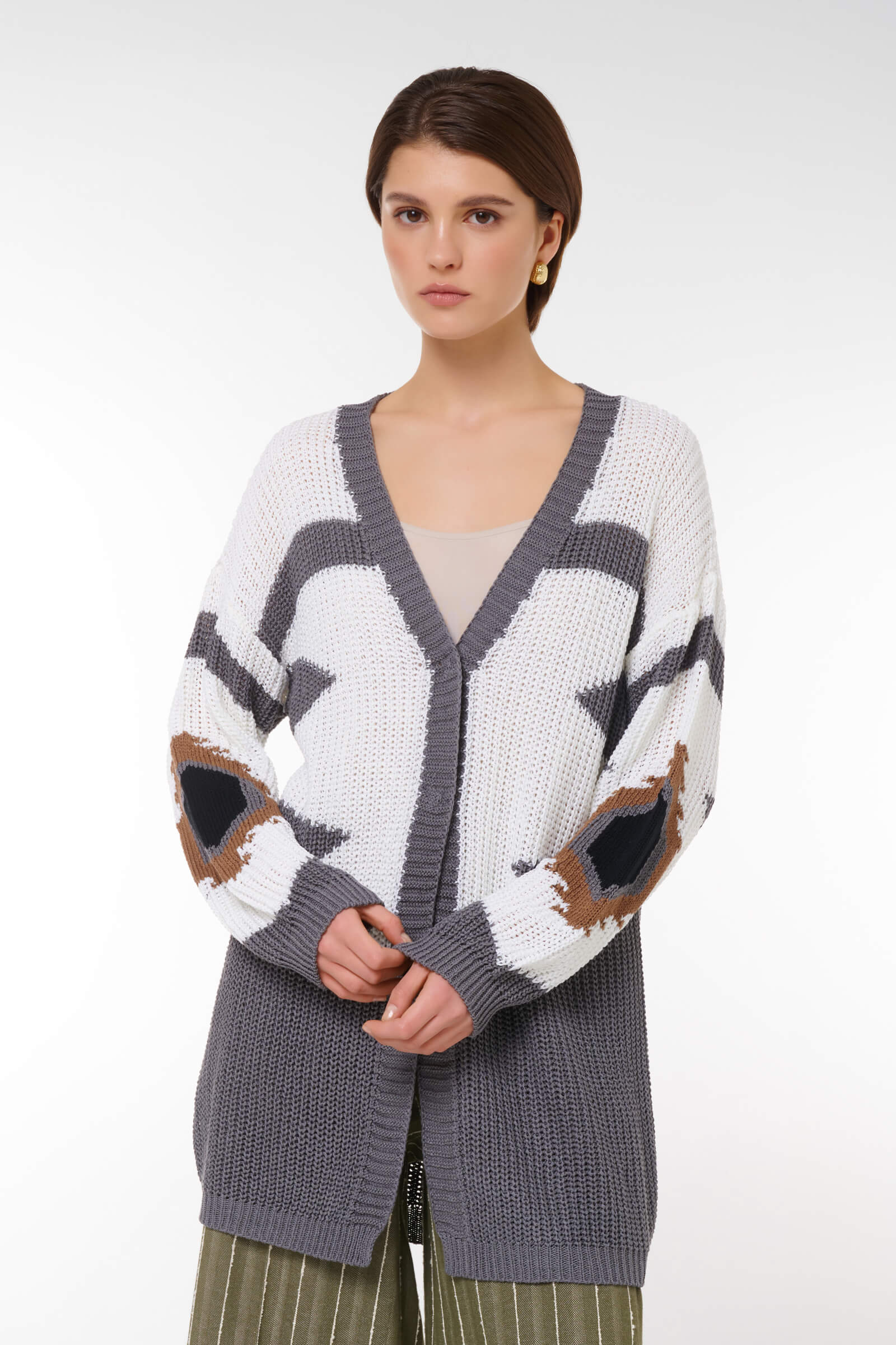 Джемпер с узором цвета Мультиколор 