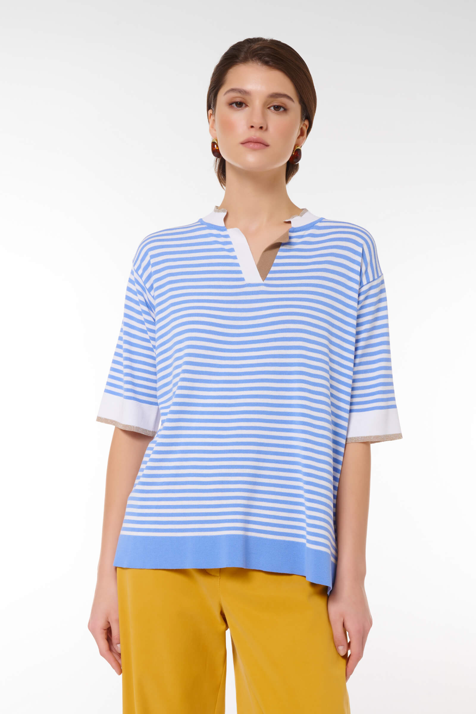 Джемпер в полоску цвета Мультиколор 