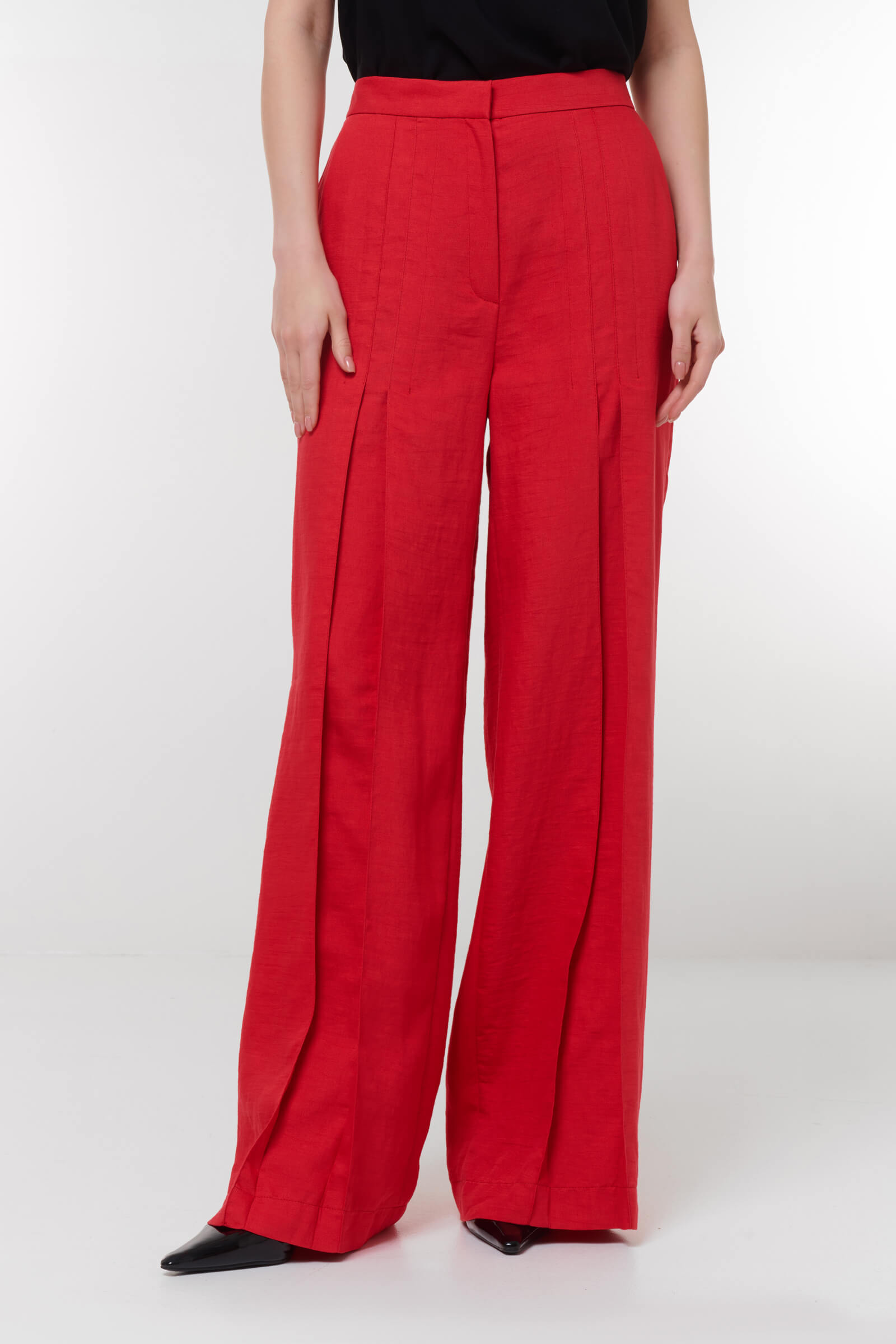 Брюки с клиньями цвета Красный 