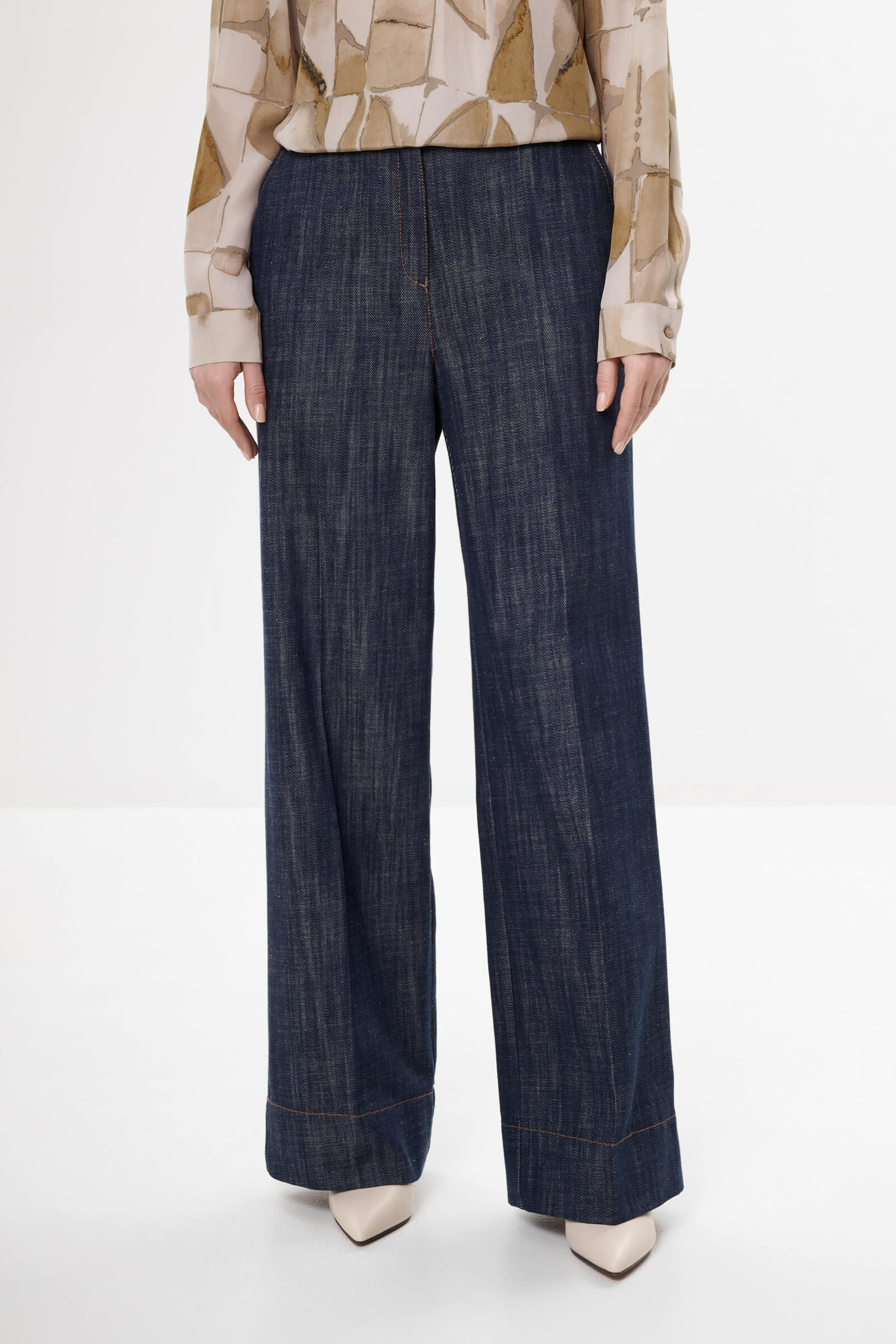 Брюки из 100% хлопка цвета Синий 