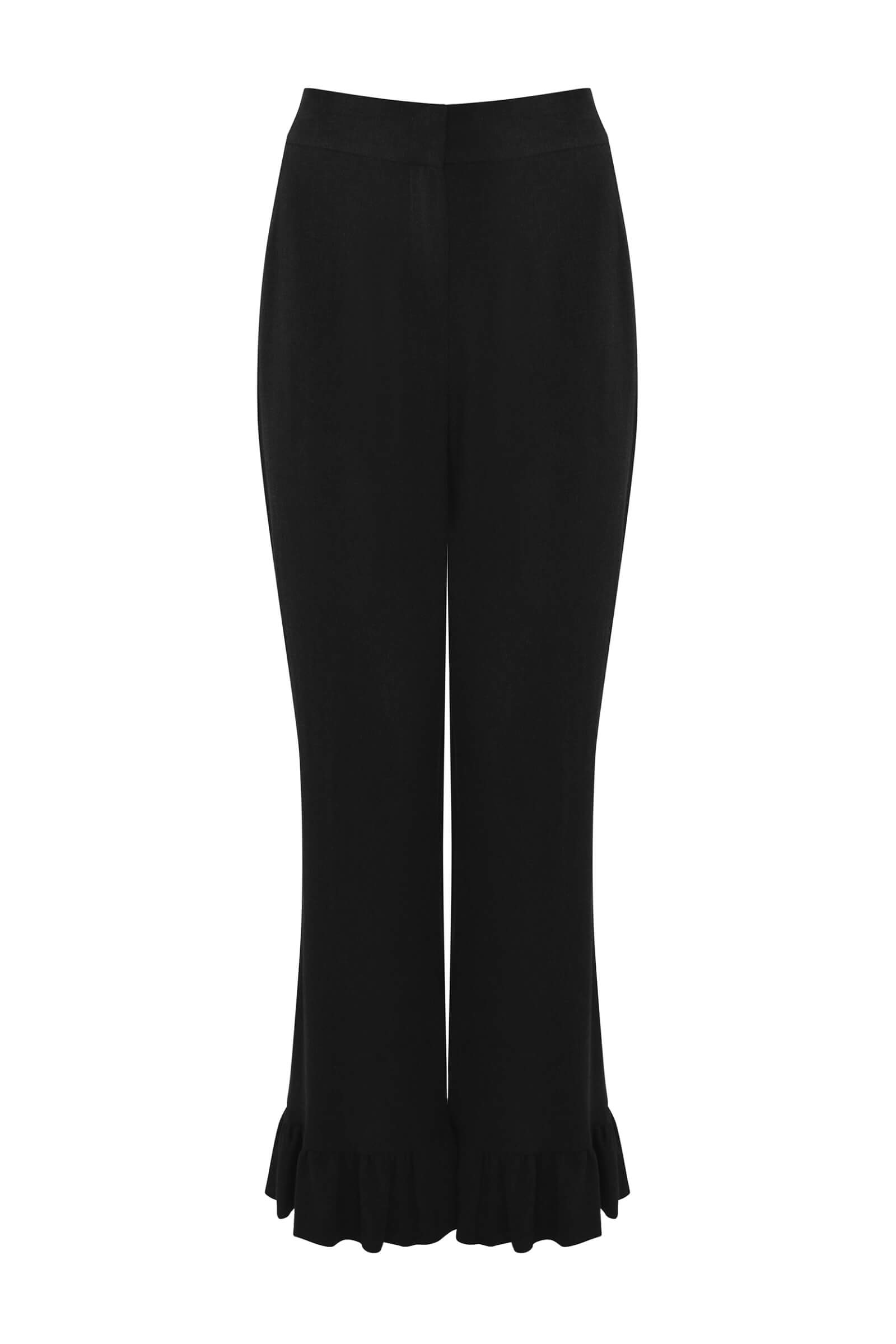 Брюки с воланами цвета Черный 