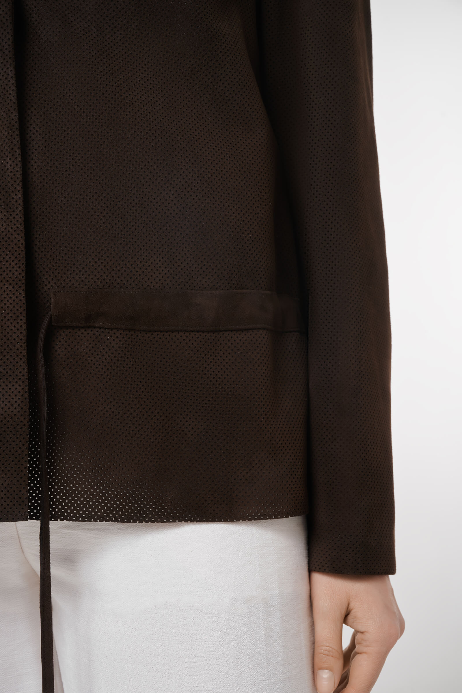 Куртка с перфорацией из натуральной кожи Бренд Caterina Leman