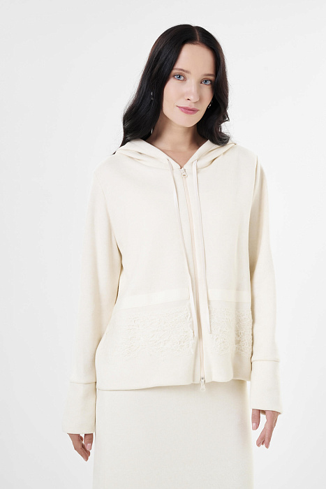 Кардиган из поливискозы с кружевом Бренд Milva Mi