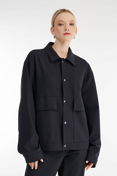 Легкая куртка с накладными карманами Бренд Sarah Pacini