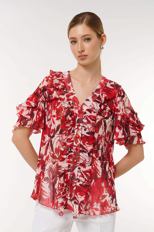 Блузка с цветочным принтом Бренд Caterina Leman