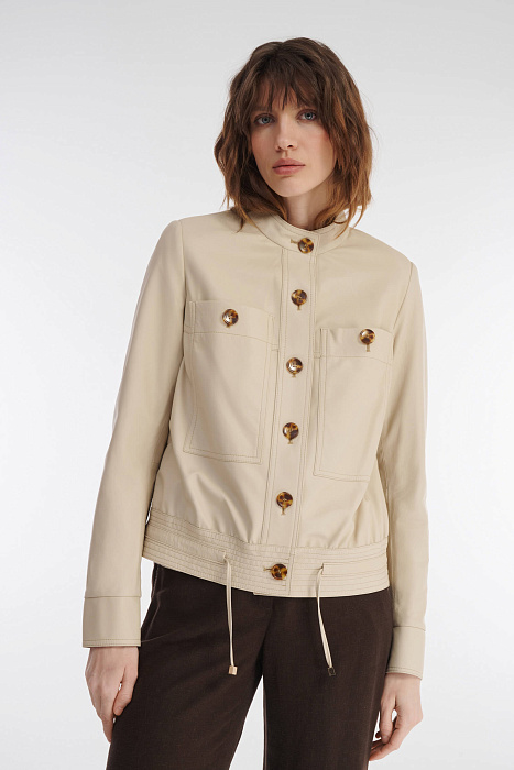 Укороченная куртка из натуральной кожи Бренд Caterina Leman