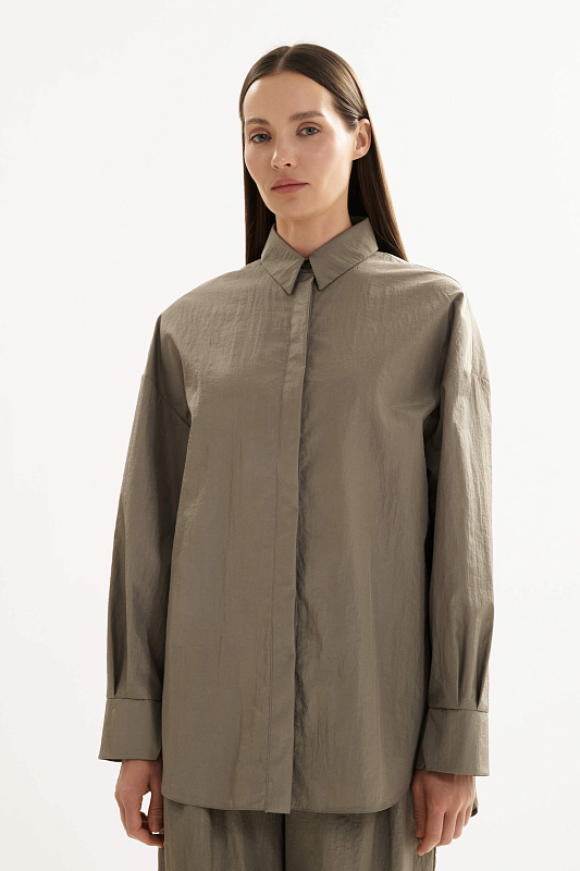 Рубашка из ткани с жатым эффектом Бренд MM