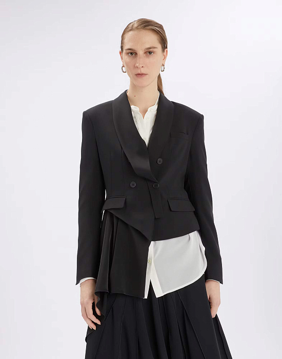 Жакет с асимметричной плиссировкой Бренд High