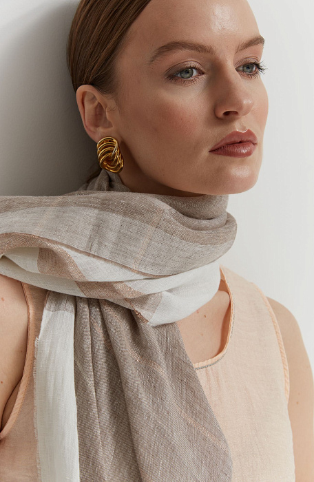 Льняной палантин Бренд Rocco Ragni