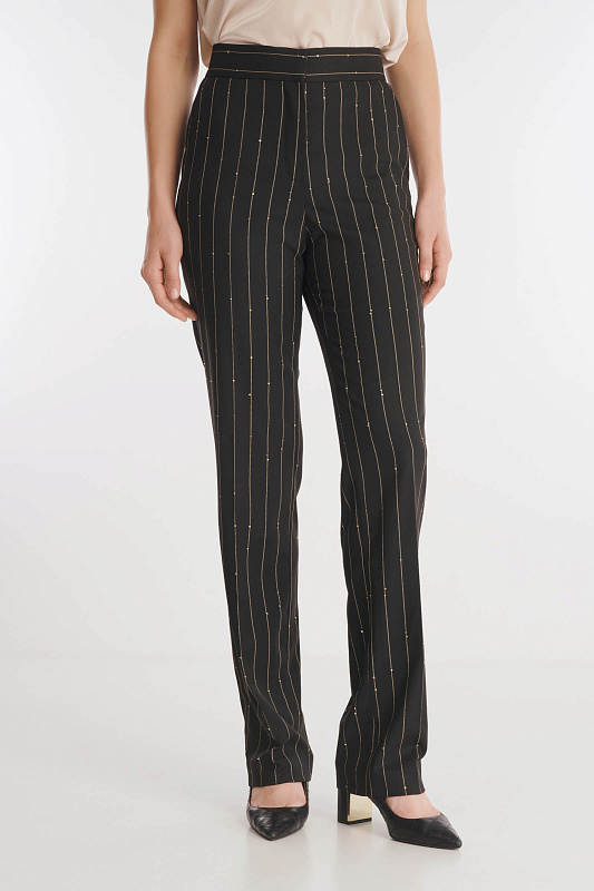 Брюки в полоску с пайетками Бренд Caterina Leman