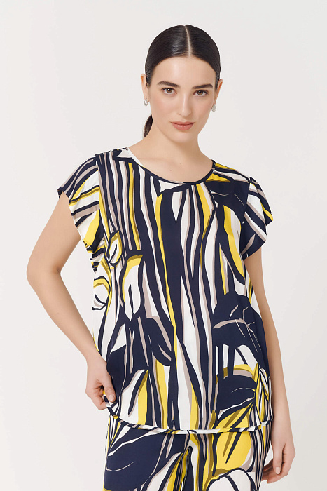 Топ из вискозы с абстрактным принтом Бренд Caterina Leman