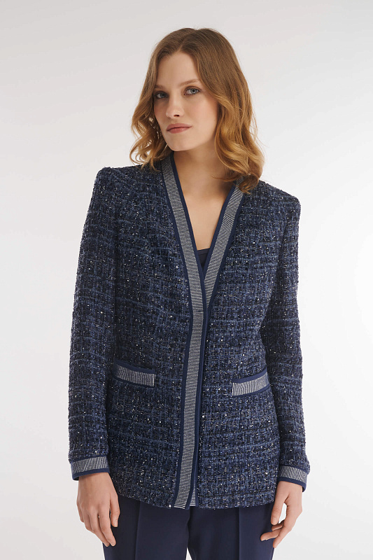 Жакет из поливискозы с люрексом и пайетками Бренд Caterina Leman