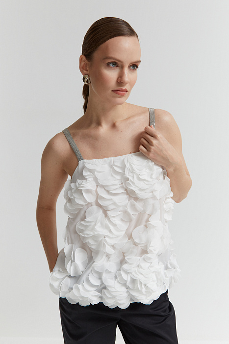 Топ с объемным декором Бренд Rocco Ragni