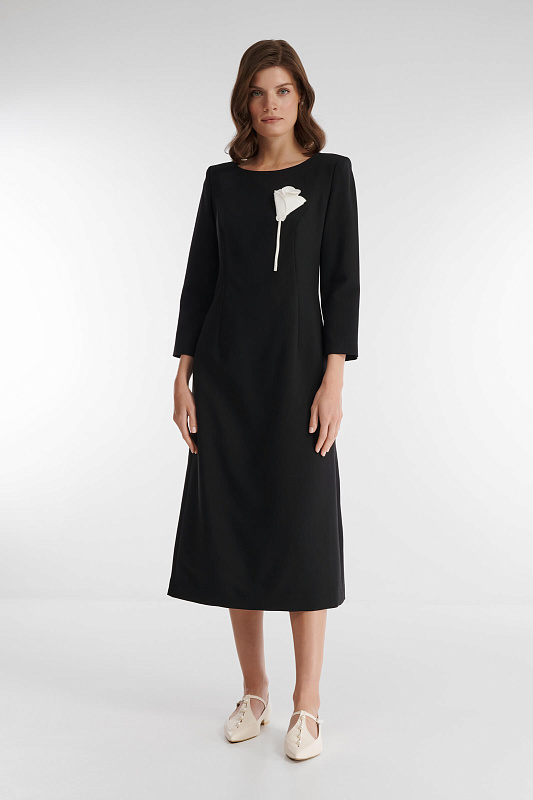 Платье с цветочной аппликацией Бренд Caterina Leman