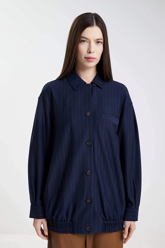 Удлиненный бомбер из смесовой вискозы Бренд MM