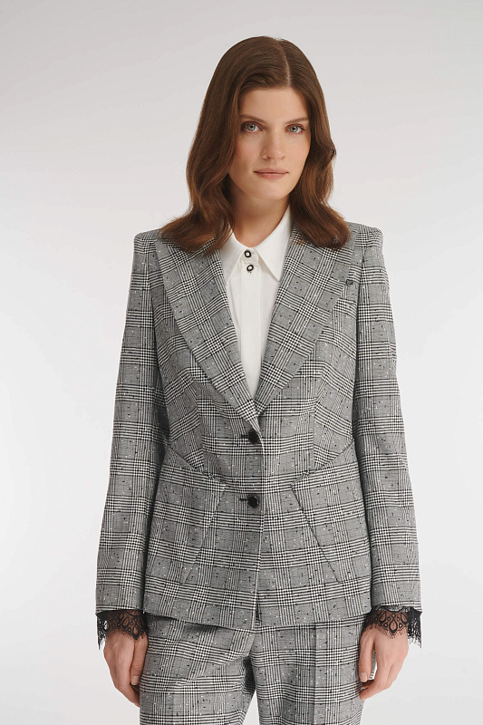 Пиджак с принтом и кружевом Бренд Caterina Leman