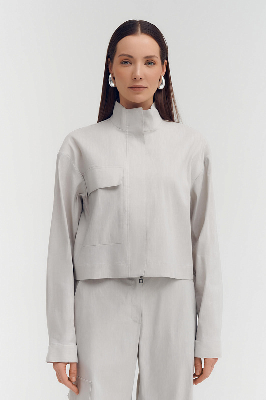 Укороченный жакет на молнии Бренд Sarah Pacini