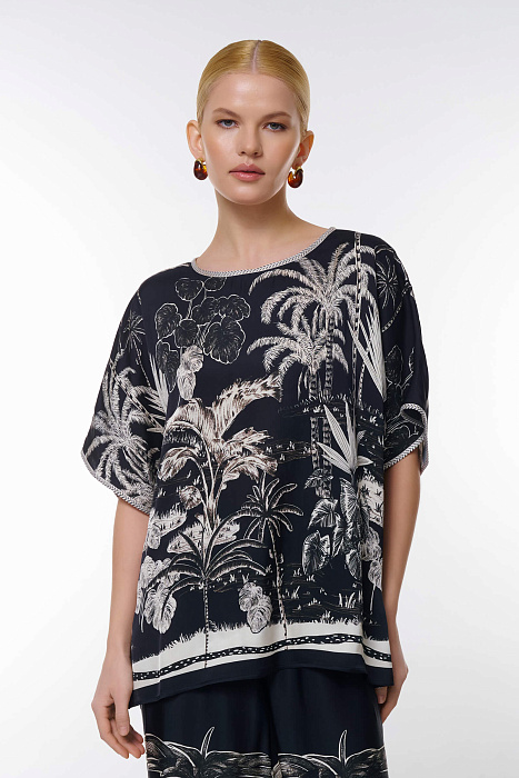 Футболка с растительным принтом Бренд Caterina Leman
