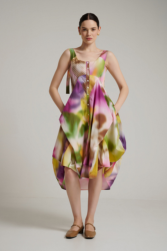 Платье-кокон с градиентом Бренд High