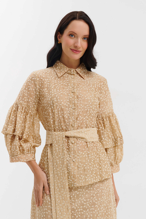 Блузка с цветочной вышивкой Бренд Milva Mi