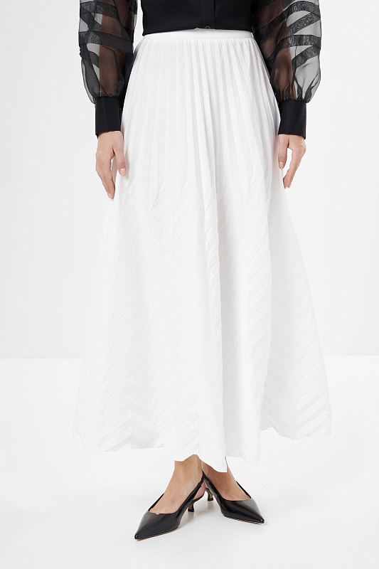 Плиссированная юбка из хлопка и вискозы Бренд Milva Mi