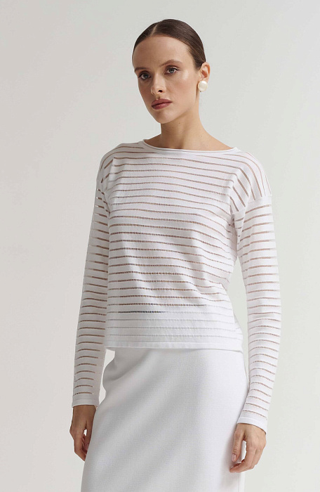 Лонгслив с вырезом-лодочкой Бренд Sarah Pacini