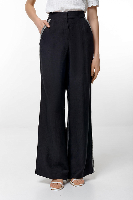 Широкие брюки с окантовкой Бренд Caterina Leman