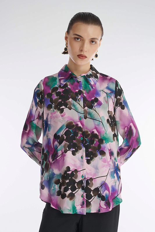 Рубашка с флористичным принтом Бренд Caterina Leman