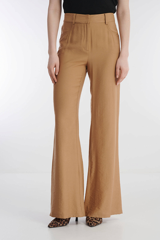 Широкие брюки из жатой ткани Бренд Caterina Leman