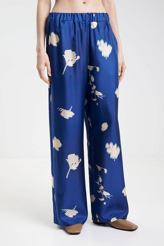 Шелковые брюки на резинке Бренд MM