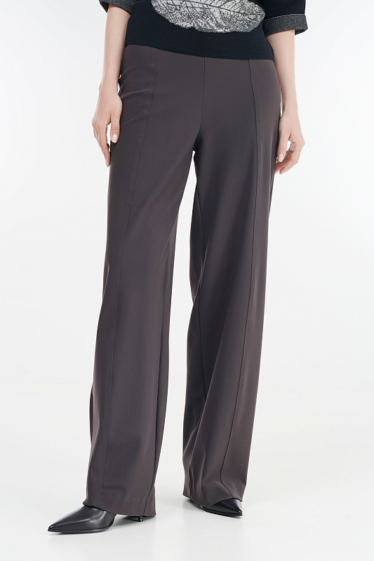 Широкие брюки с простроченными стрелками Бренд Sarah Pacini