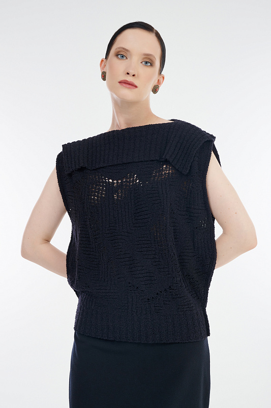 Джемпер с акцентным воротником Бренд Sarah Pacini