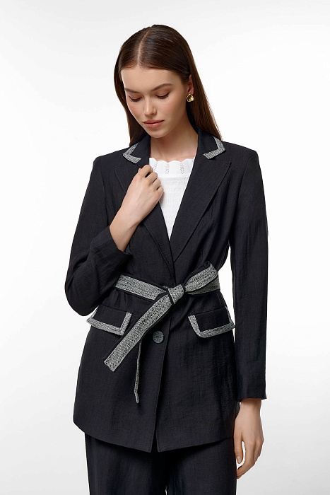 Приталенный жакет с поясом Бренд Caterina Leman