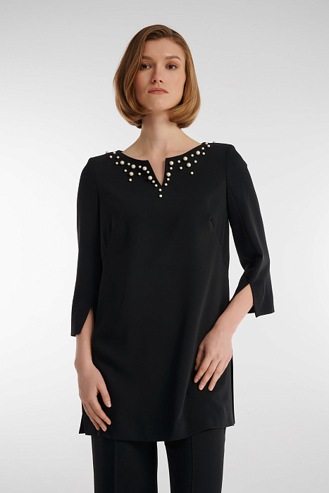 Удлиненная блузка с разрезами Бренд Caterina Leman