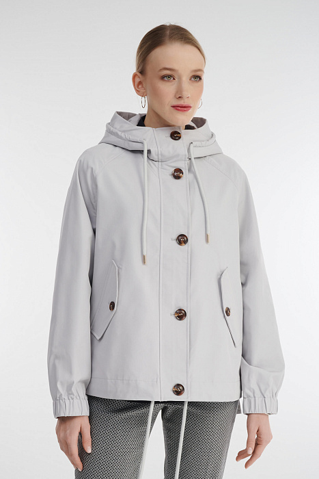 Хлопковая куртка с капюшоном Бренд Diana Gallesi